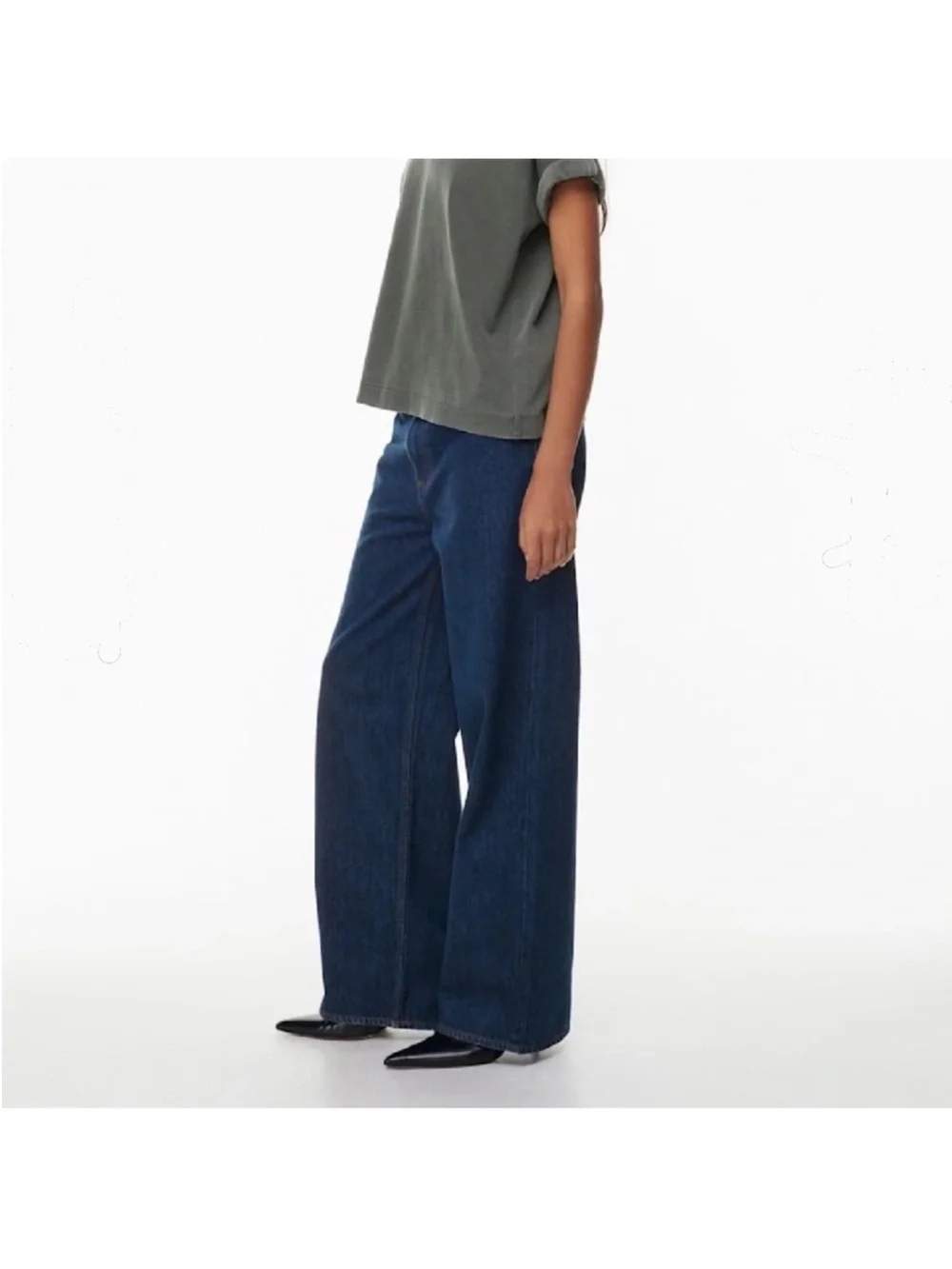 Denim Forum The 90s Iggy Low-Rise Baggy Jeans Under Pressure Dark Wash size 23